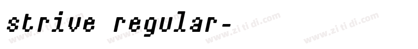 strive regular字体转换